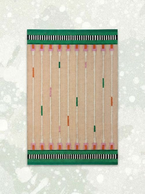 M&auml;vinn Rug - Beige / Green