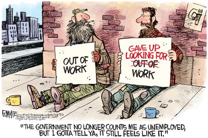 Editorial cartoon U.S. Unemployment Homelessness
