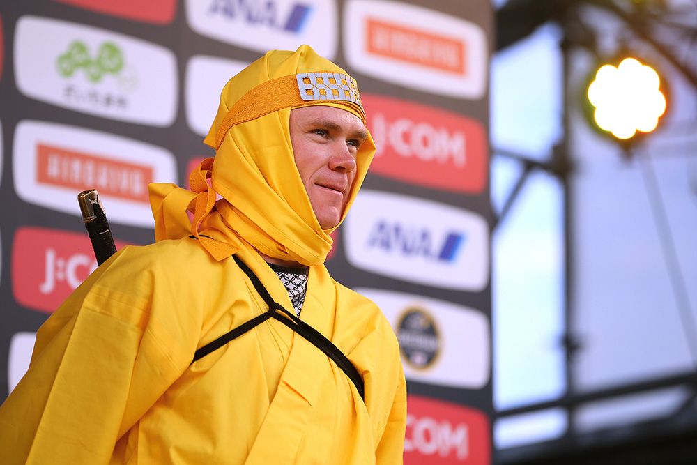 Chris Froome (Team Sky) in his yellow ninja attire