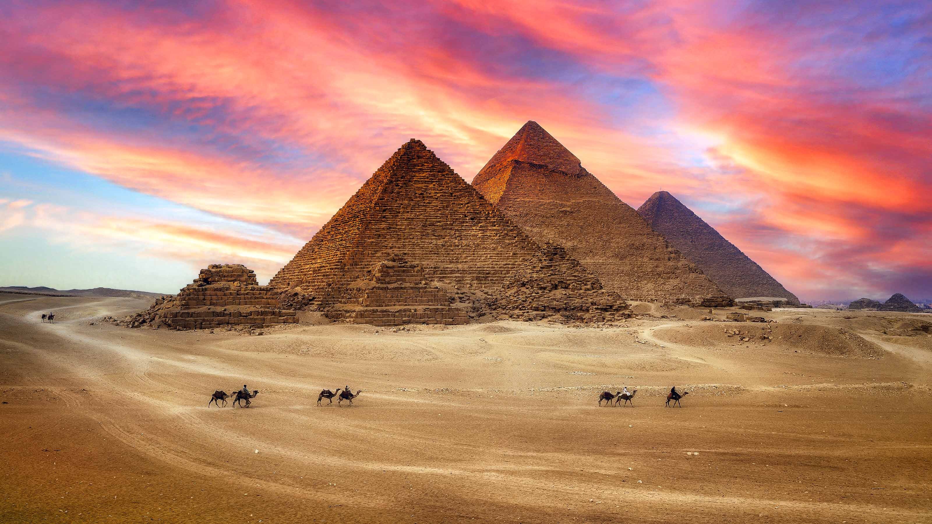 The pyramids of Giza in Egypt