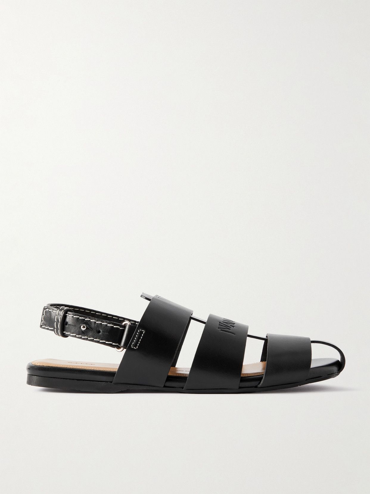 Fisherman Embossed Leather Sandals