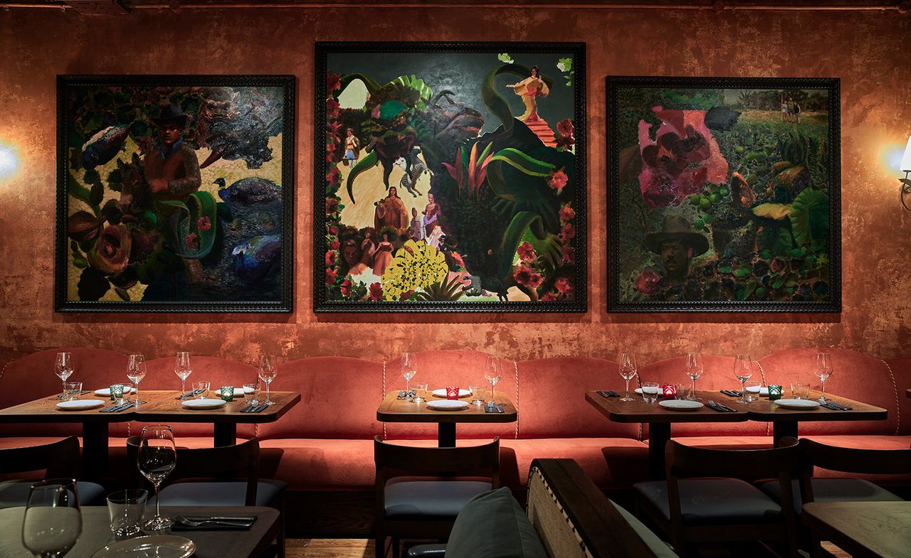 Interiors of Bar La Rampa Cuban restaurant in London&#039;s SoHo neighbourhood