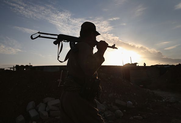 A Kurdish peshmerga soldier.