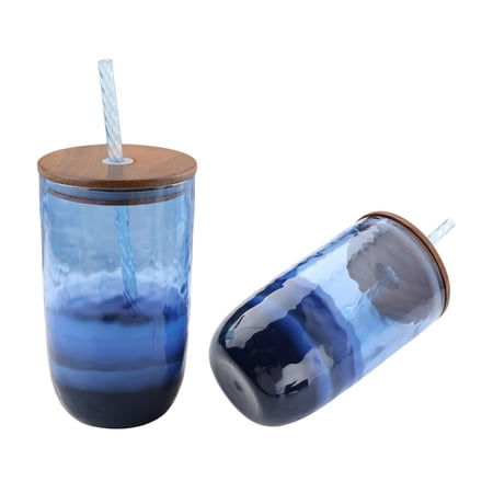 Beautiful 2-Piece 21-Ounce Acrylic Colorblock Sipper Tumbler Set, Multi-Color by Drew Barrymore