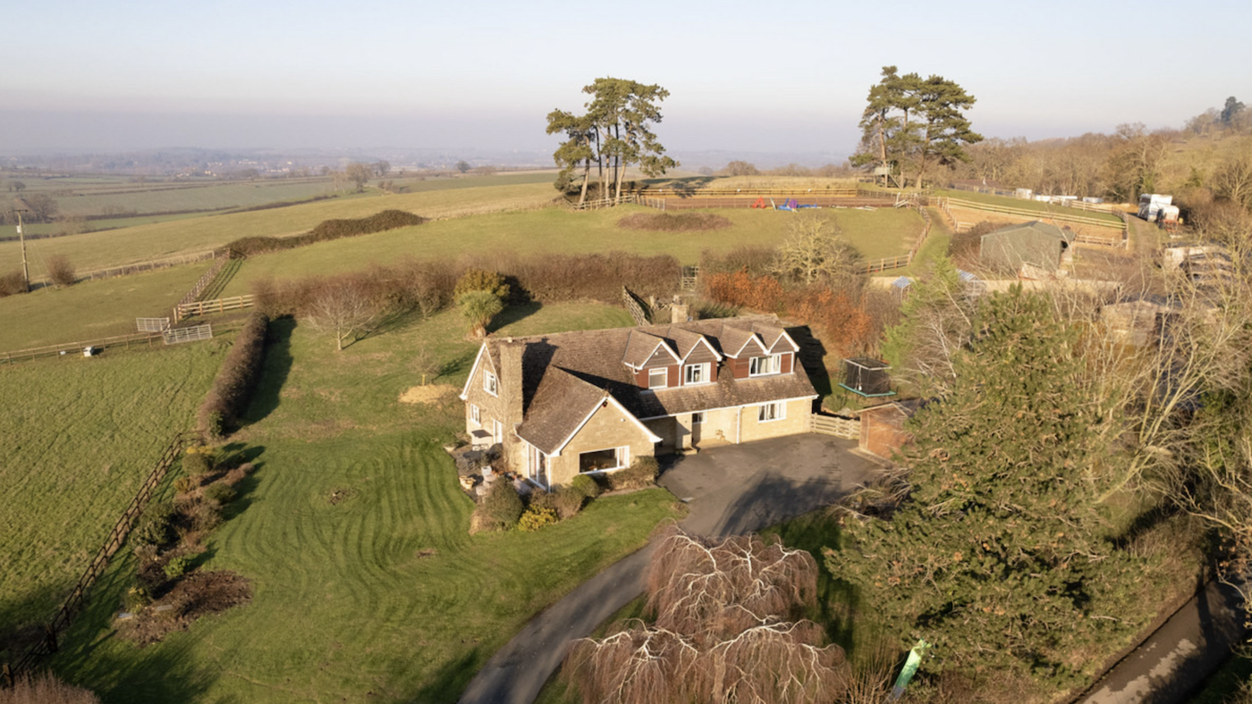 Round Bank House on top of a hill
