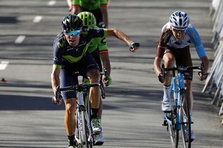 Alejandro Valverde (Movistar) wins the stage