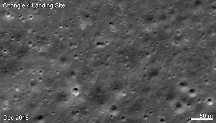 Animated image showing the progress of the Chang'e 4 lunar farside mission.