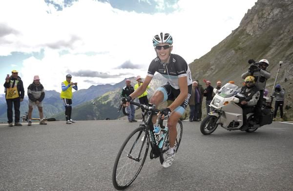 Andy Schleck went on a courageous romp on the Col d'Izoard