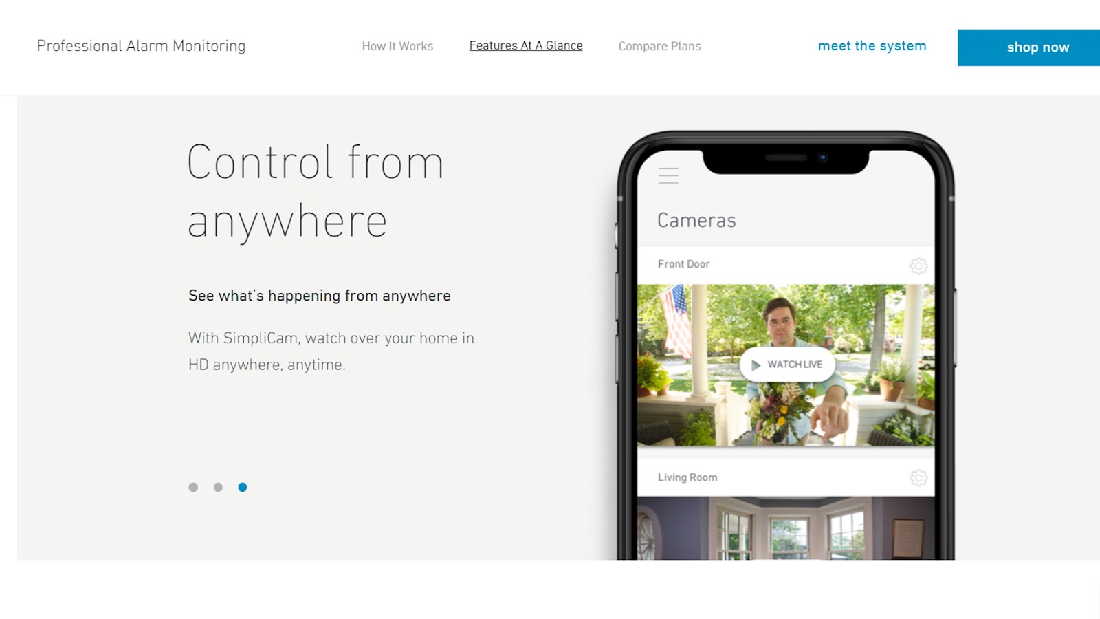 SimpliSafe mobile app on iphone