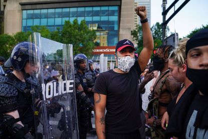 Protesters in Atlanta.