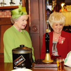 Queen Elizabeth ll visits Eastenders Set