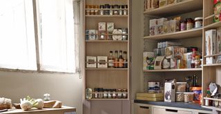 Kitchen pantry filled with ingredients