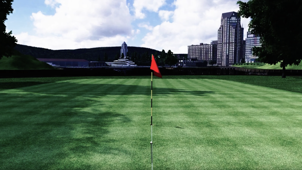 Photo of the putting function of the Square Golf Launch Monitor