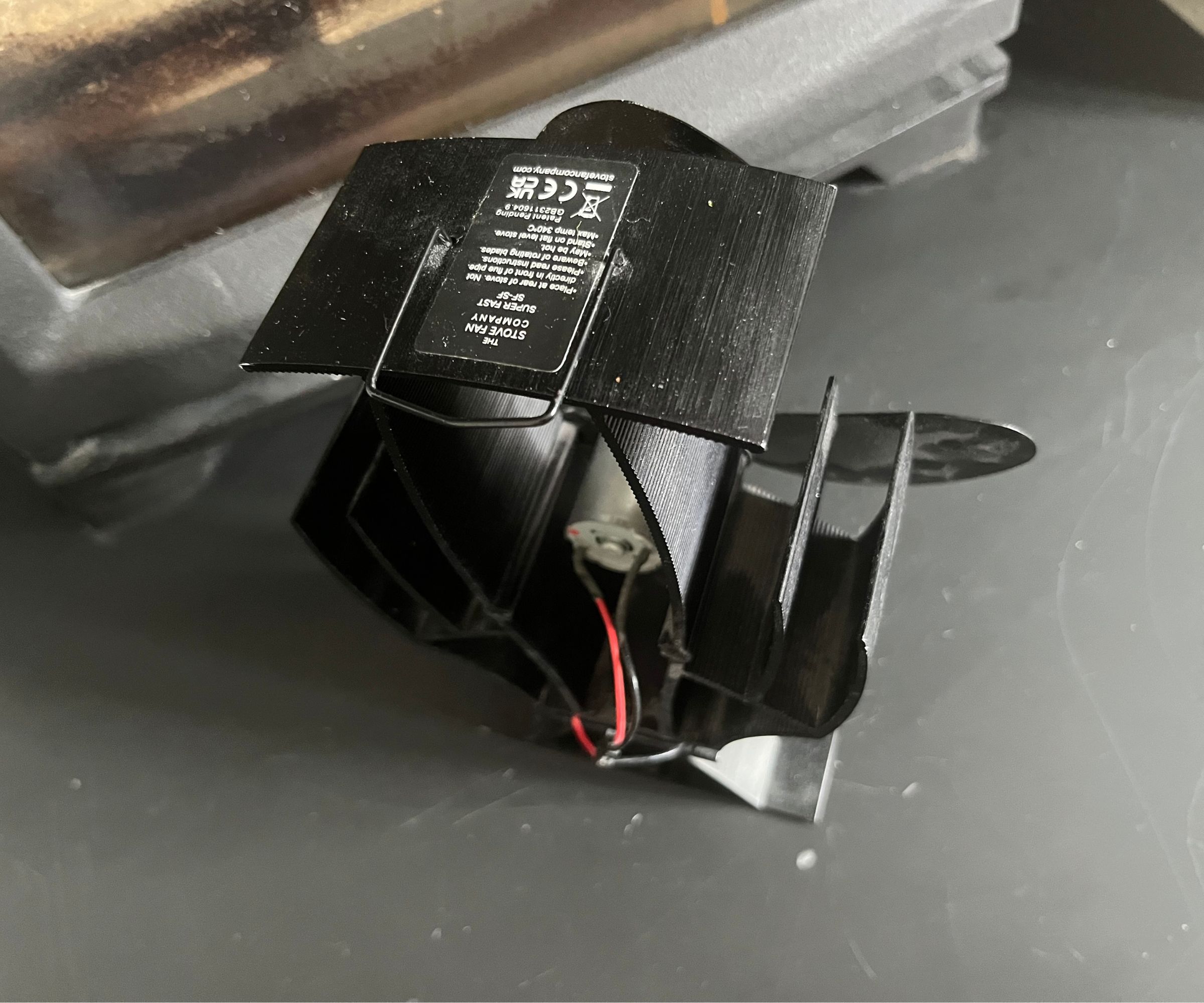 forest master stove fan from above