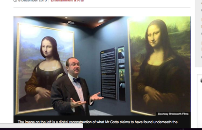 Pascal Cotte discovers painting hidden beneath the Mona Lisa.