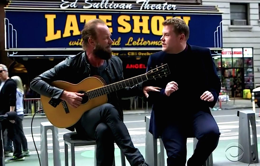 James Corden and Sting pay tribute to Letterman