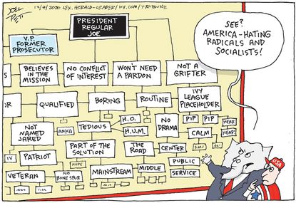 Political Cartoon U.S. GOP Biden presidency