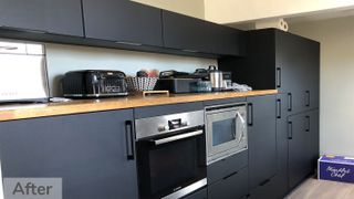grey refurbished kitchen