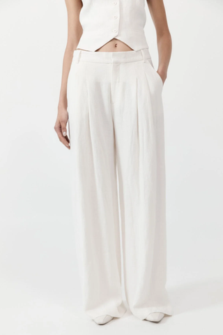 St. Agni Tailored Linen Pants 