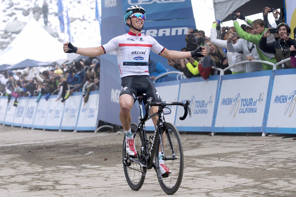 There was lots of time for Julian Alaphilippe (Etixx-Quickstep) to celebrate