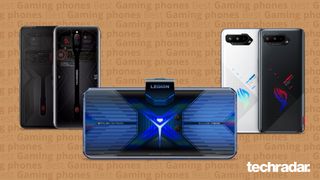 A selection of the best gaming phones including Asus ROG Phone 5, Lenovo Legion Phone Duel and Nubia Red Magic 5G