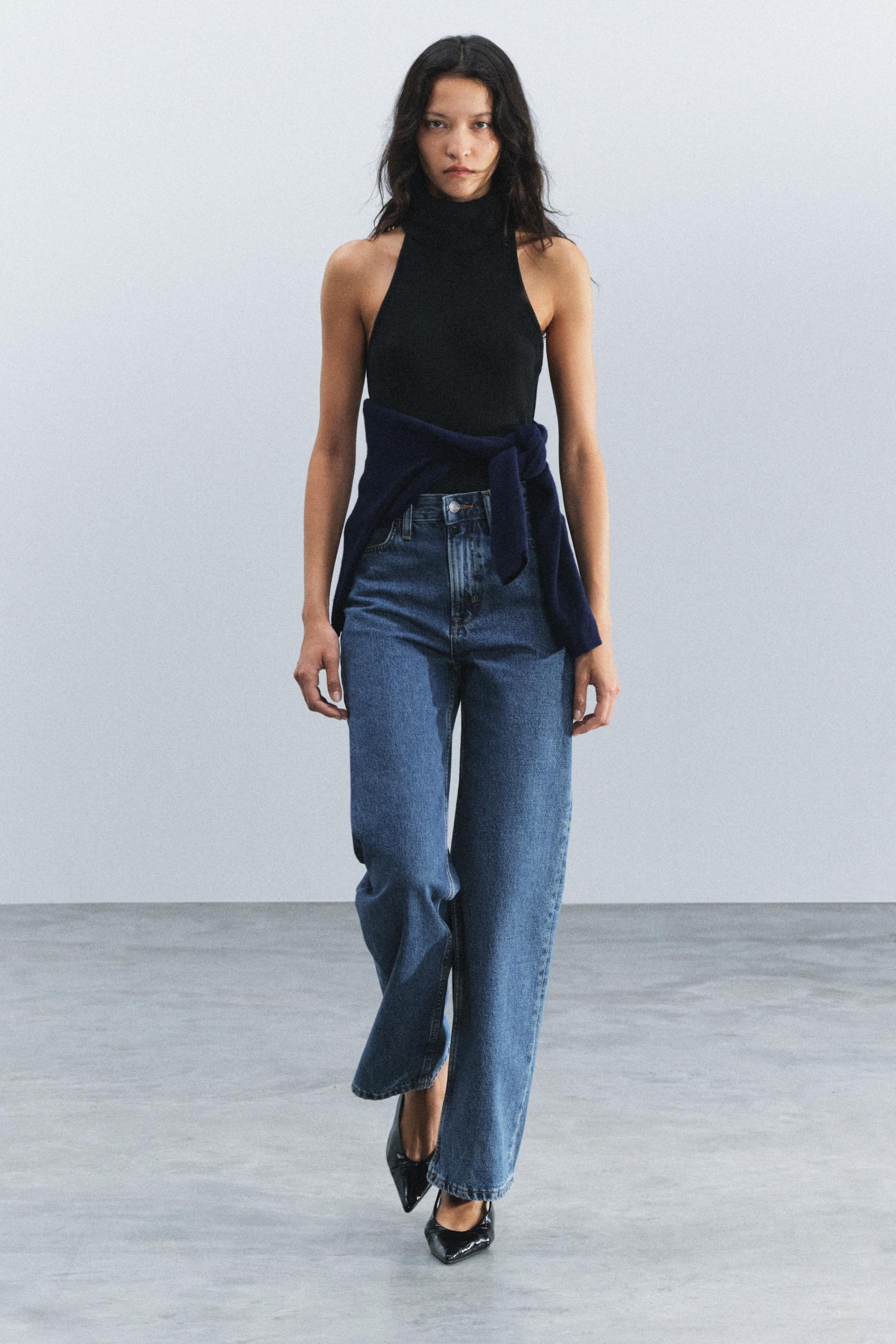 Zw Collection High-Rise Straight Fit Jeans - Mid-Blue - 26 (us 2)