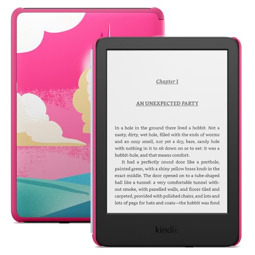 Amazon Kindle Kids (2024 Model) - If It Breaks, We Will Replace It, Includes Age-Appropriate Books and Cover, With Glare-Free Display, Faster Page Turns – 16 Gb – Unicorn Valley