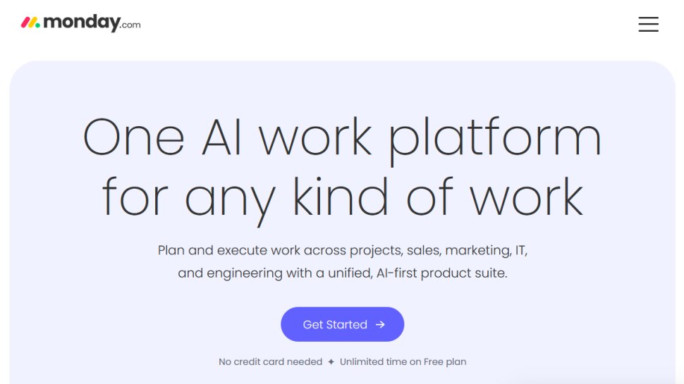 Monday.com website screenshot (November 2025).