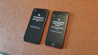 Moving my apps and data from the iPhone 11 Pro to the iPhone SE.