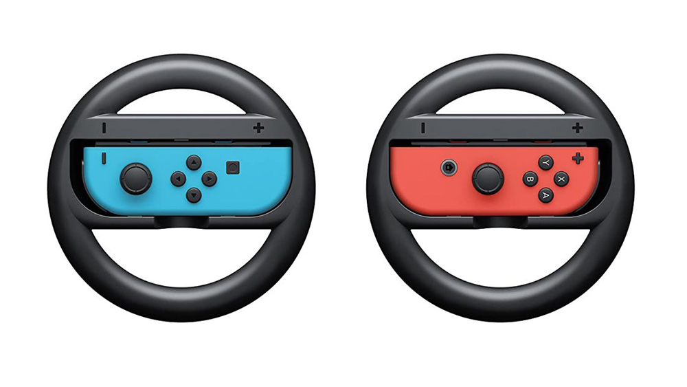Product shot of the Joy-Con Wheel Pair, one of the best Nintendo accessories