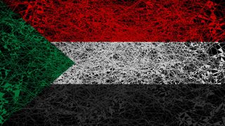 Sudan flag in a grunge style