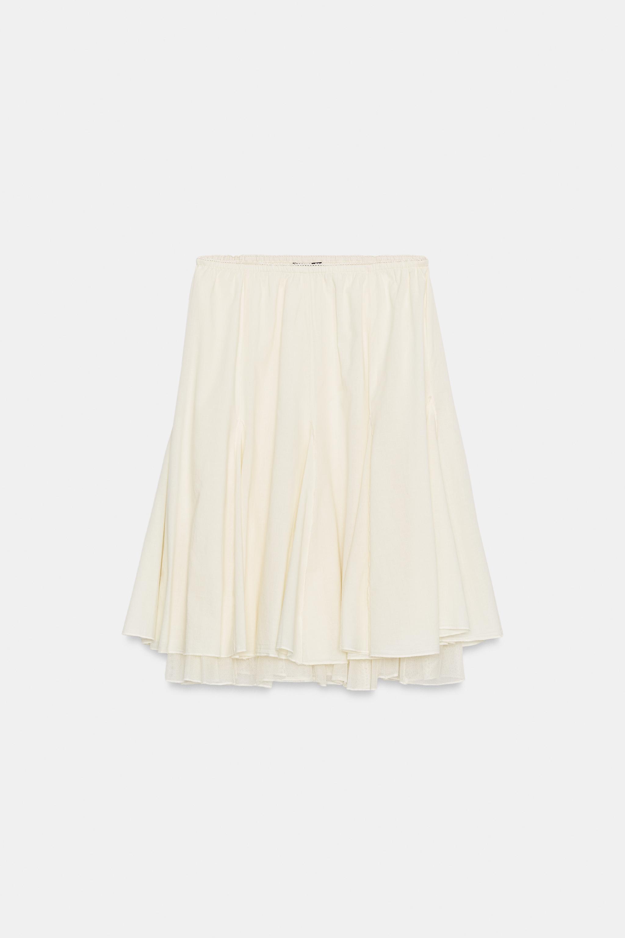 Double-Layer Midi Skirt