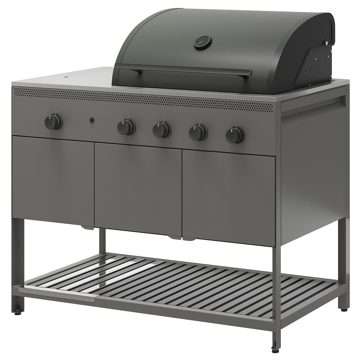 B&amp;Aring;tsk&amp;Auml;r Gas Grill With Side Burner - Outdoor/dark Gray 47 1/4x23 5/8 "