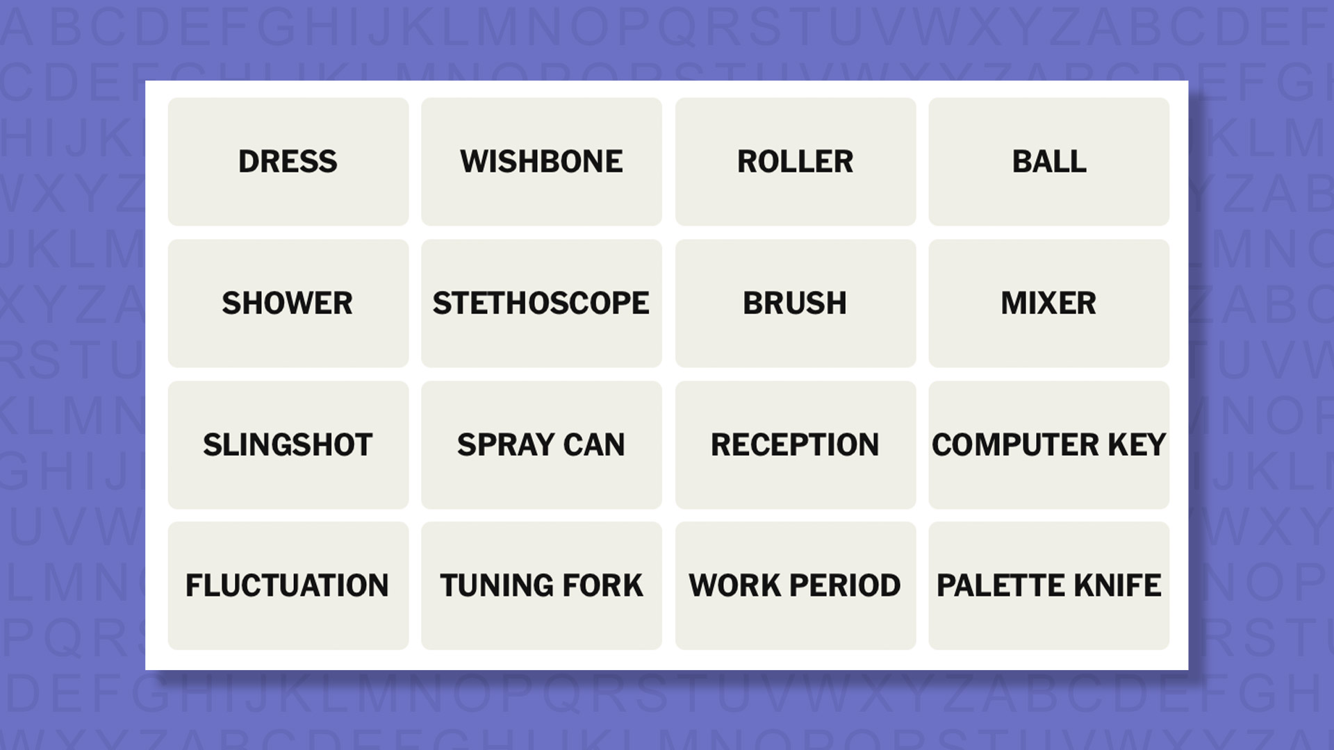 NYT Connections hints for game 965 on a purple background