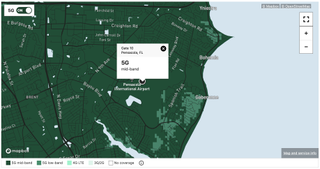 Mint Mobile coverage map showing 5G coverage