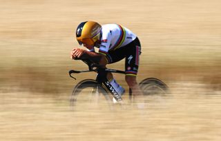 Remco Evenepoel at the Dauphine time trial 