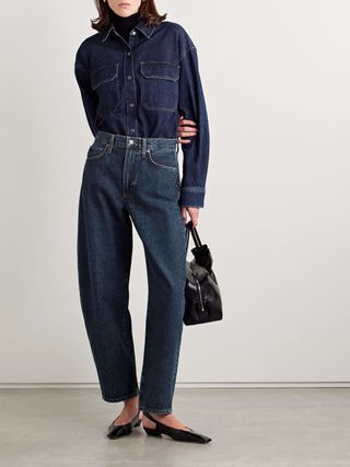 Balloon High-Rise Barrel-Leg Jeans