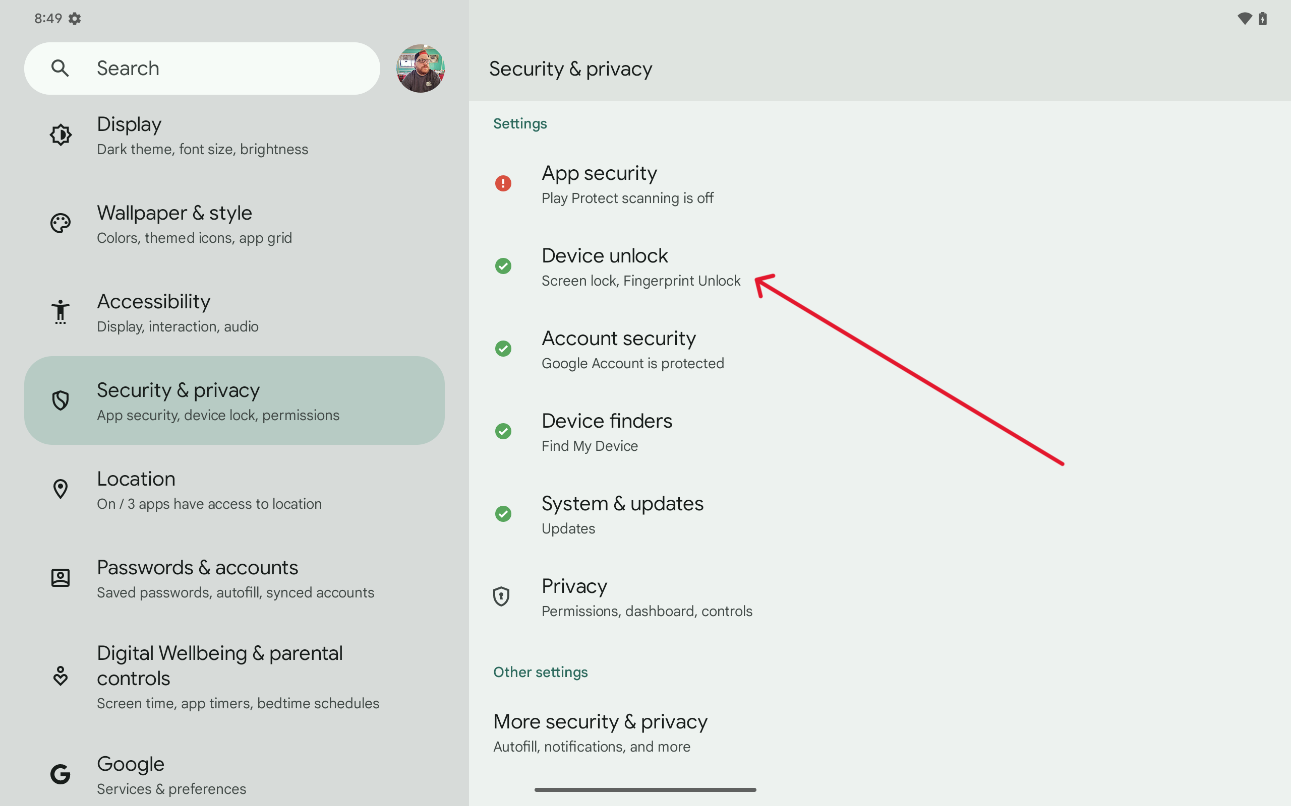 Set up Fingerprint Scanner on Pixel Tablet