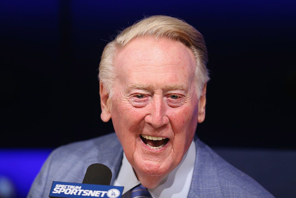 Former Dodgers broadcaster Vin Scully.