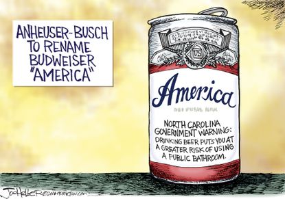 Editorial Cartoon U.S. Budweiser America