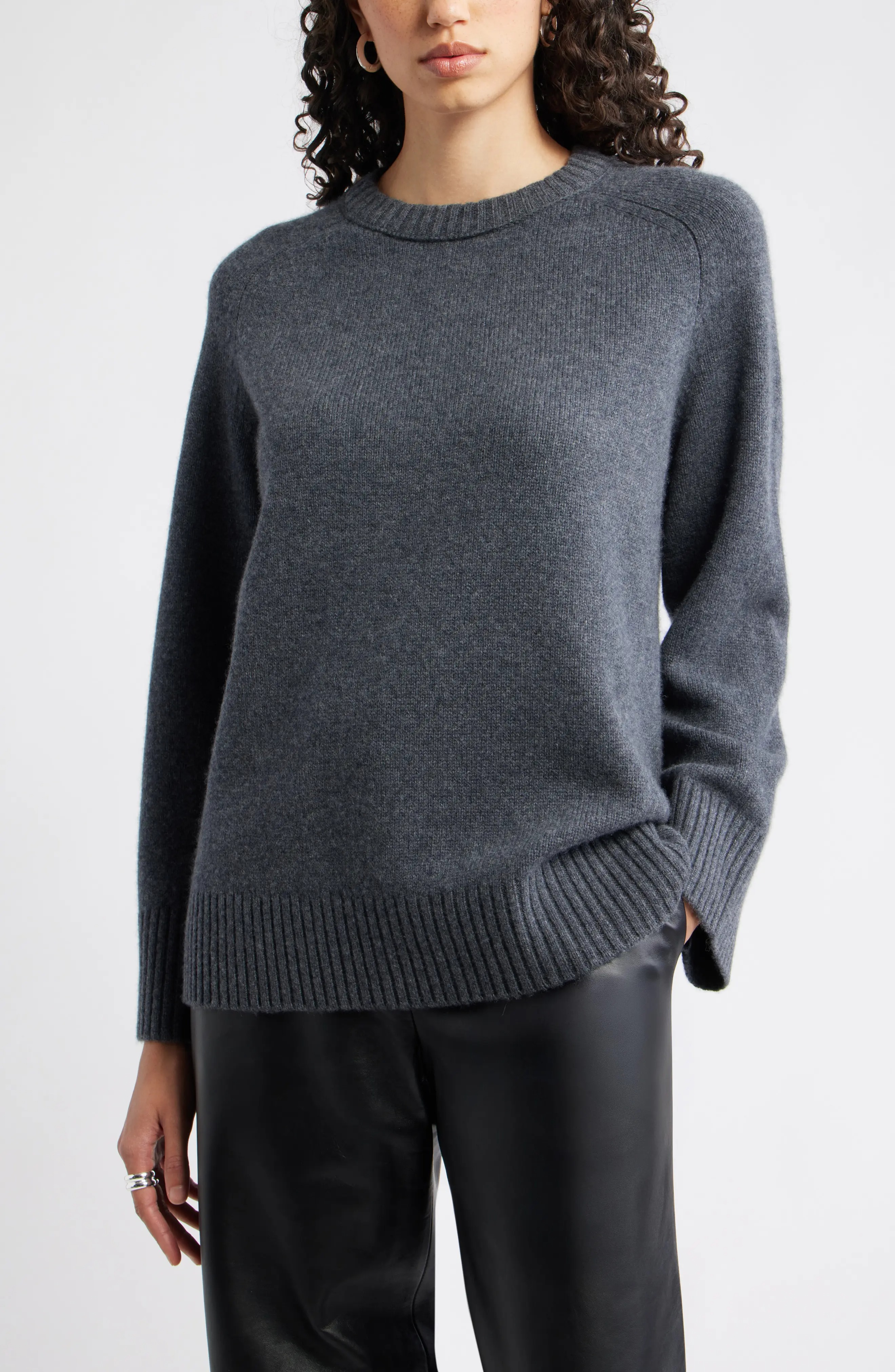 Crewneck Wool &amp;amp; Cashmere Sweater