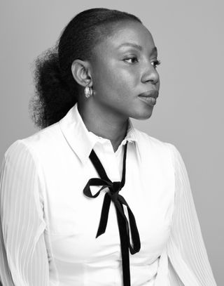 Black and white portrait of Epara skincare founder Ozohu Adoh