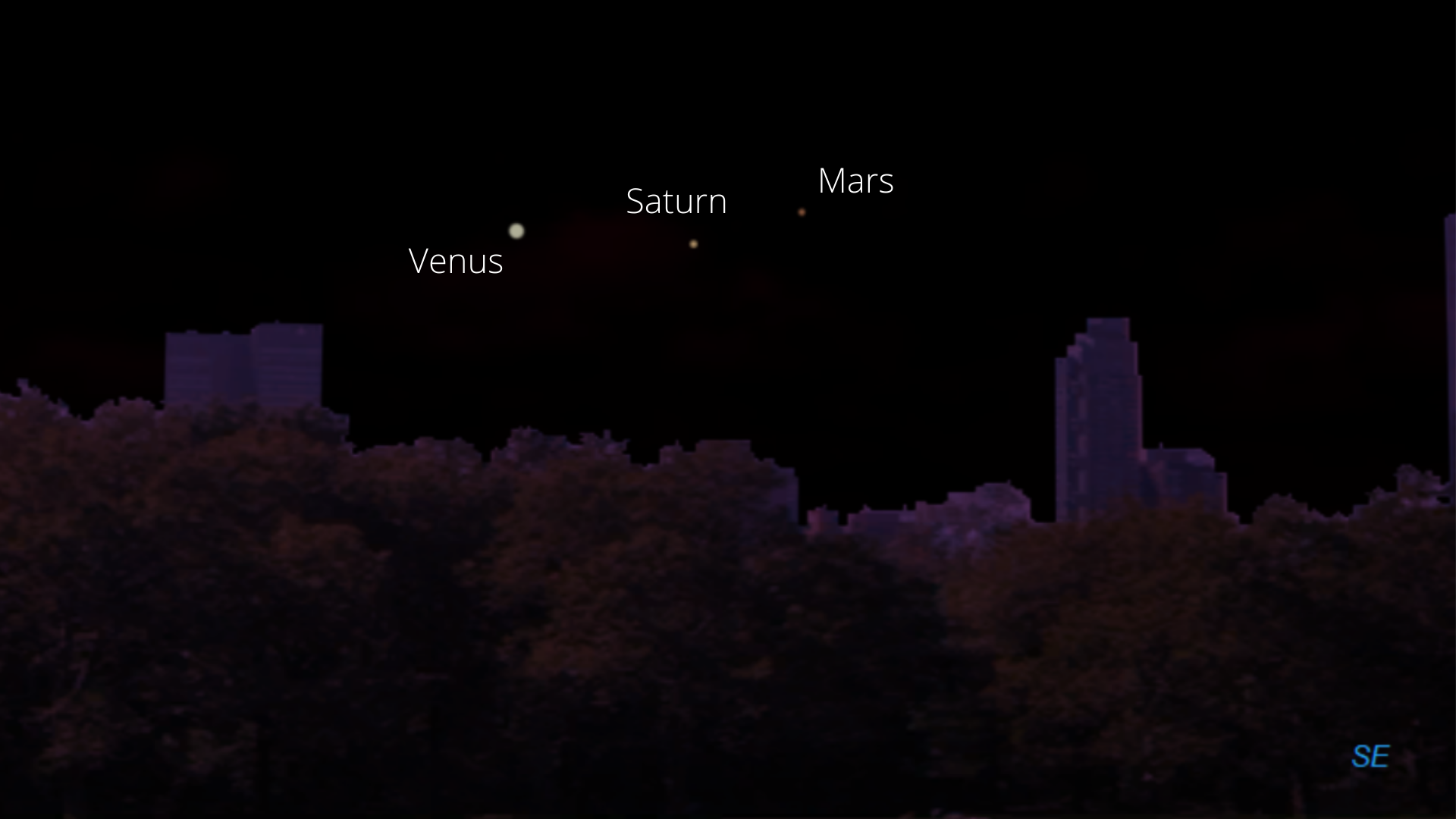 In the sky before April 1, the three stars will meet - Venus, Saturn and Mars.  The sun rises in New York City at 6:39 a.