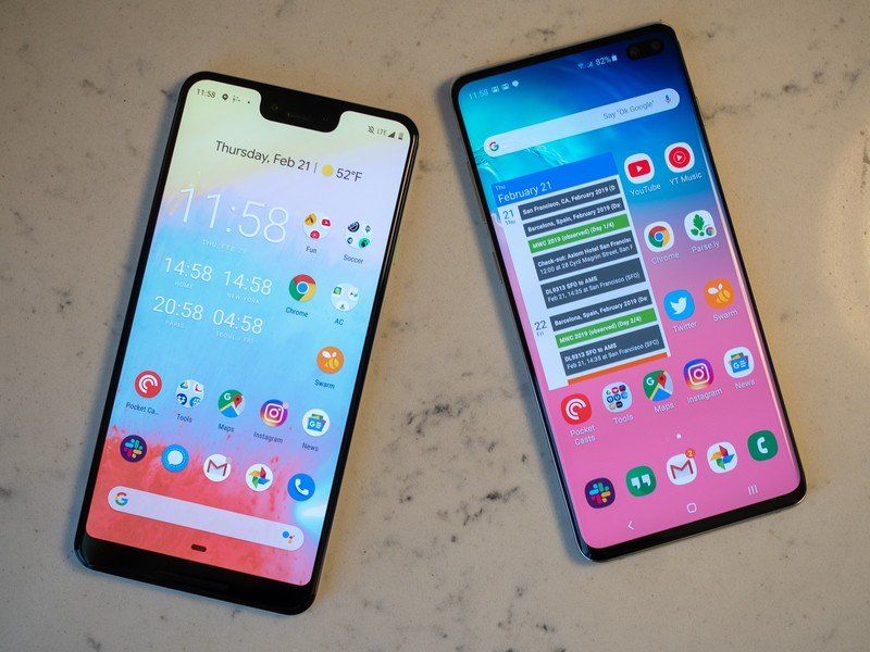 Galaxy S10+ and Pixel 3 XL