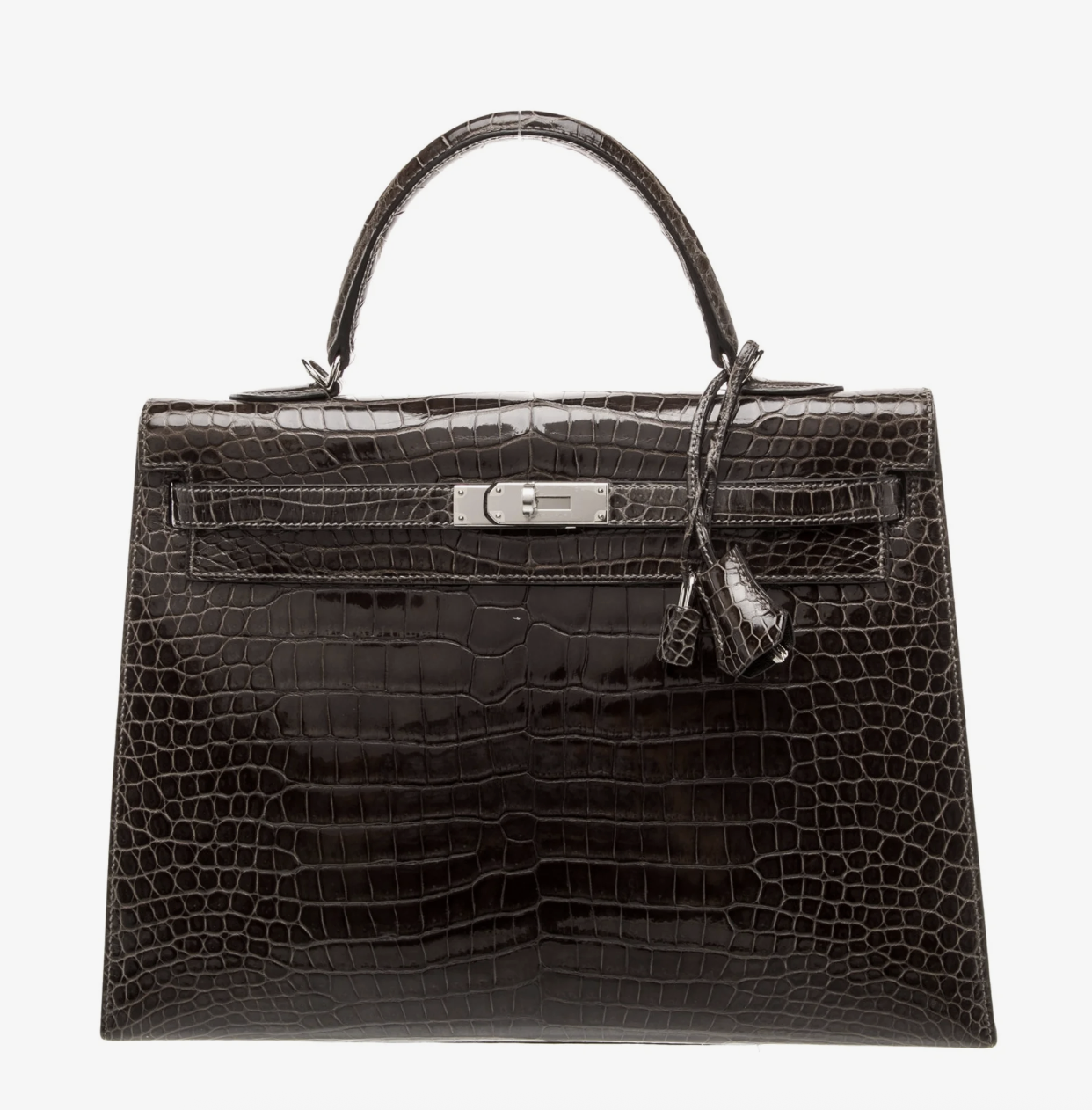 Herm&egrave;s, Shiny Porosus Crocodile Kelly Bag