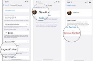How to remove a Legacy Contact on iPhone or iPad: Tap Legacy Contact, tap the name of the Legacy Contact you wish to remove, tap Remove Contact