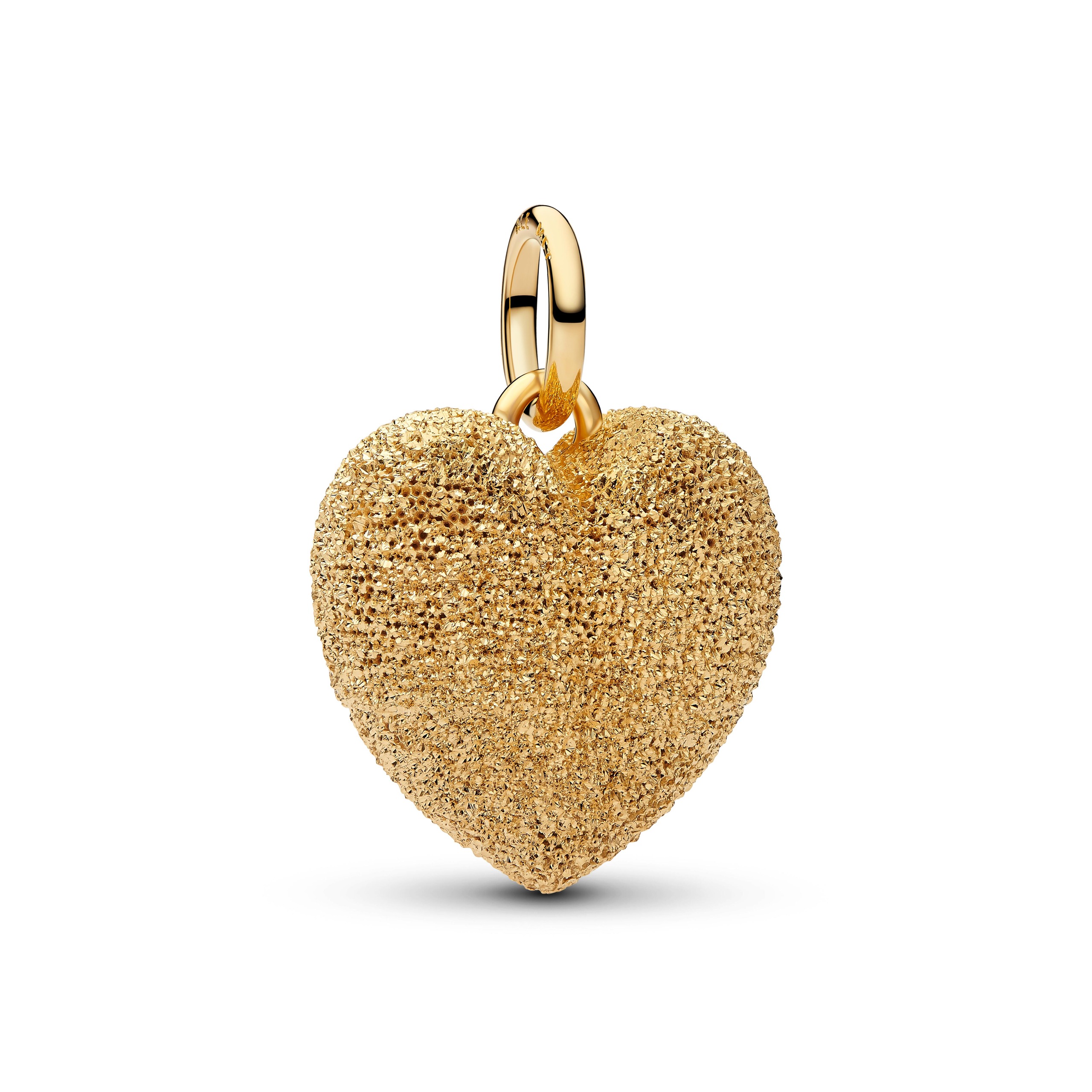 Pandora, Textured Puffy Heart Dangle Charm