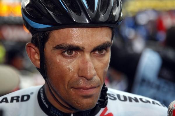 The fatigue on Contador's face says it all