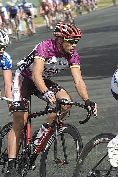 Tour leader Jonathan Cantwell (Fly V Australia) was safely tucked away in the peloton for most of stage nine.