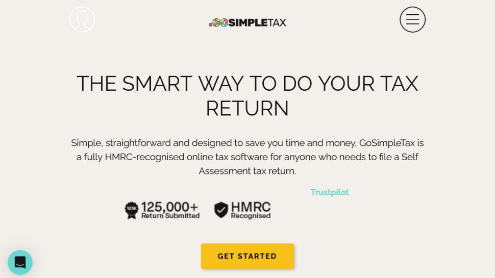 GoSimpleTax website screenshot (March 2026).